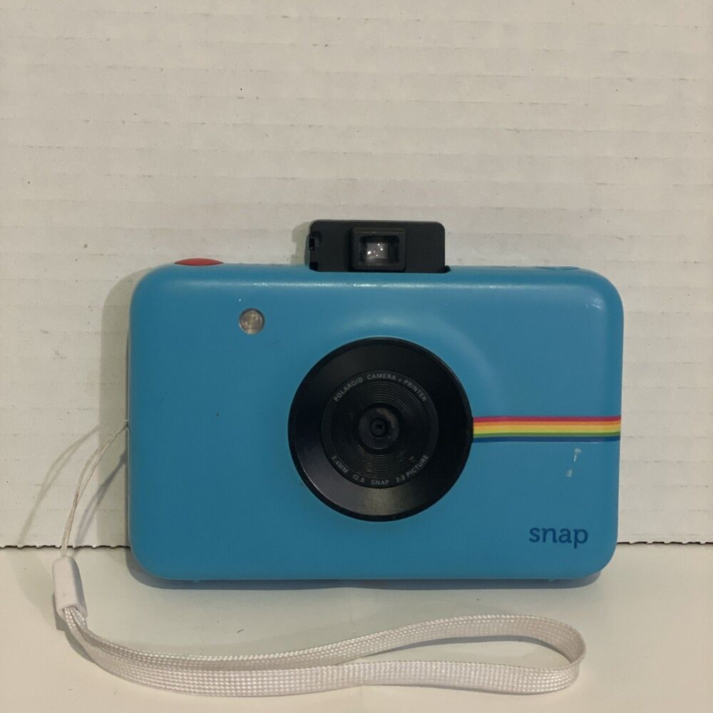 Polaroid Snap Instant Digital Camera Blue with ZINK Zero Ink Technology Used